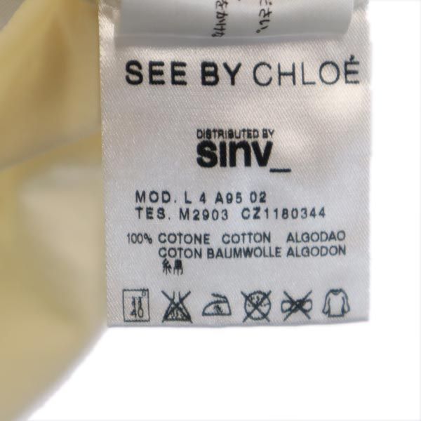 SEE BY CHLOE シーバイクロエ バックプリント 半袖 Tシャツ I 38 ベージュ系 レディース