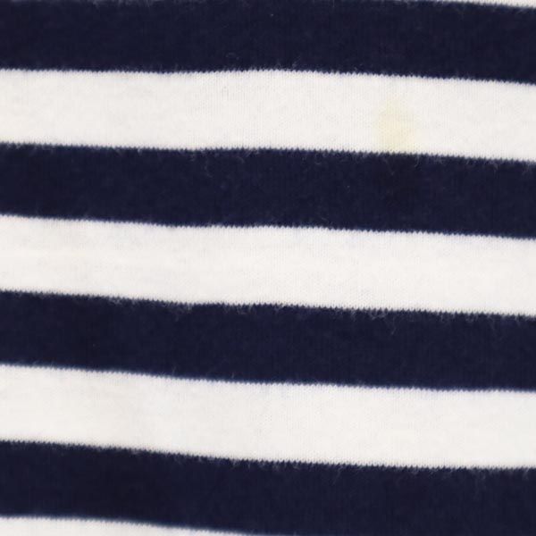 LAUREN RALPH LAUREN ローレンラルフローレン ボーダー 半袖 シャツ L ネイビー×ホワイト レースアップ リボン レディース