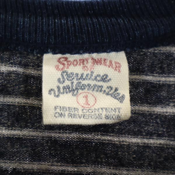 UES CLOTHING MFG CO 日本製 ボーダー 半袖 Tシャツ 1 ネイビー系 メンズ