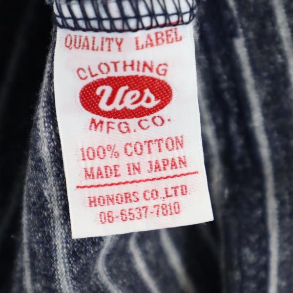 UES CLOTHING MFG CO 日本製 ボーダー 半袖 Tシャツ 1 ネイビー系 メンズ