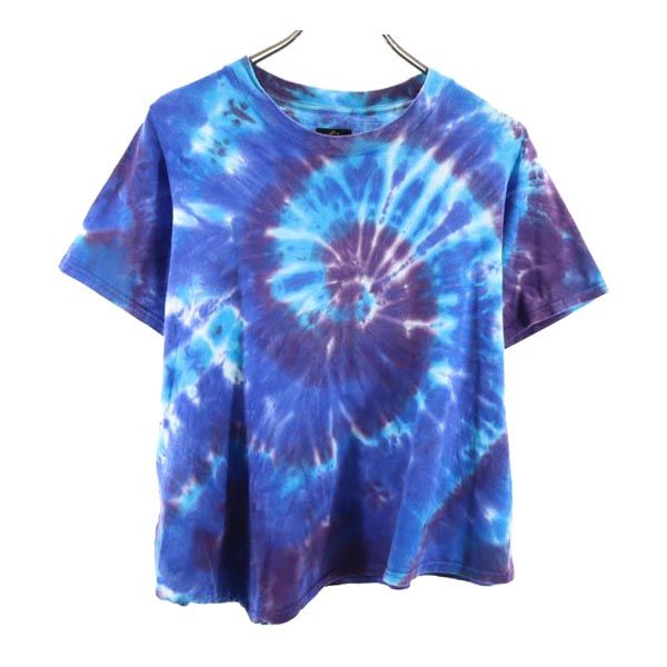 Needles ニードルズ 日本製 タイダイ アシンメトリー 半袖 アシンメトリー Tシャツ 2 ブルー系 レディース
