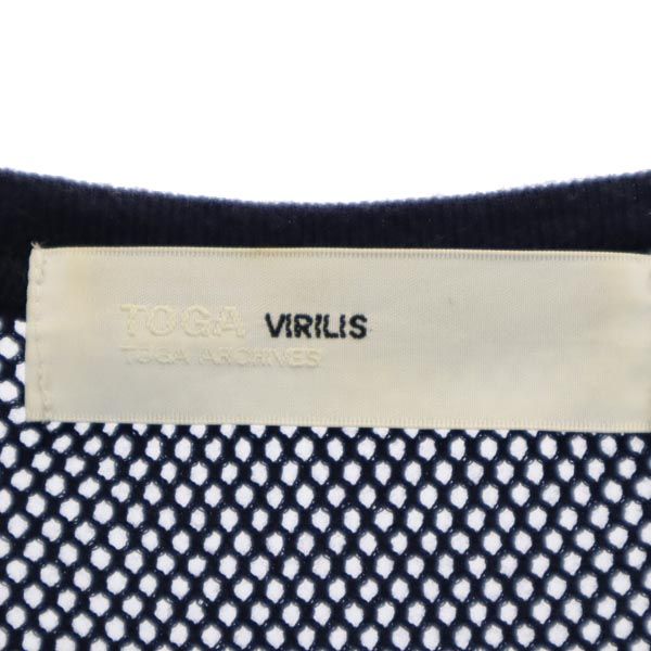 TOGA VIRILIS トーガビリリース 日本製 半袖 メッシュ Tシャツ ONE ネイビー系 メンズ