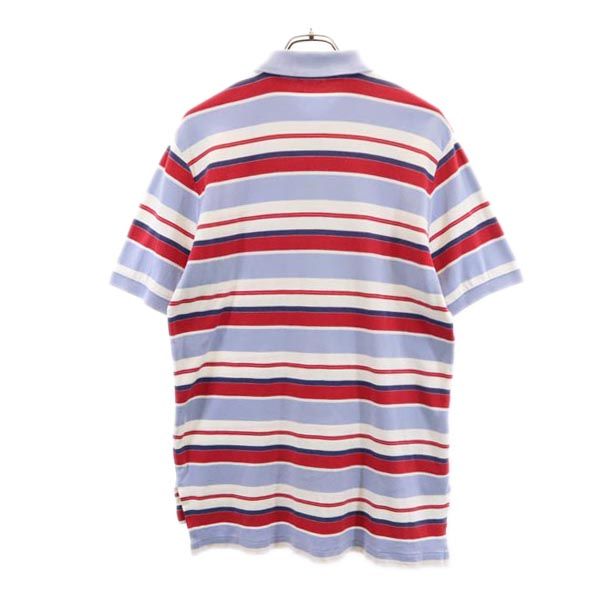 Polo by Ralph Lauren ポロバイラルフローレン 90s オールド ボーダー 半袖 ポロシャツ L ブルー系 メンズ