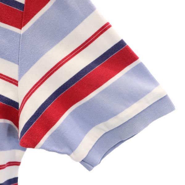 Polo by Ralph Lauren ポロバイラルフローレン 90s オールド ボーダー 半袖 ポロシャツ L ブルー系 メンズ
