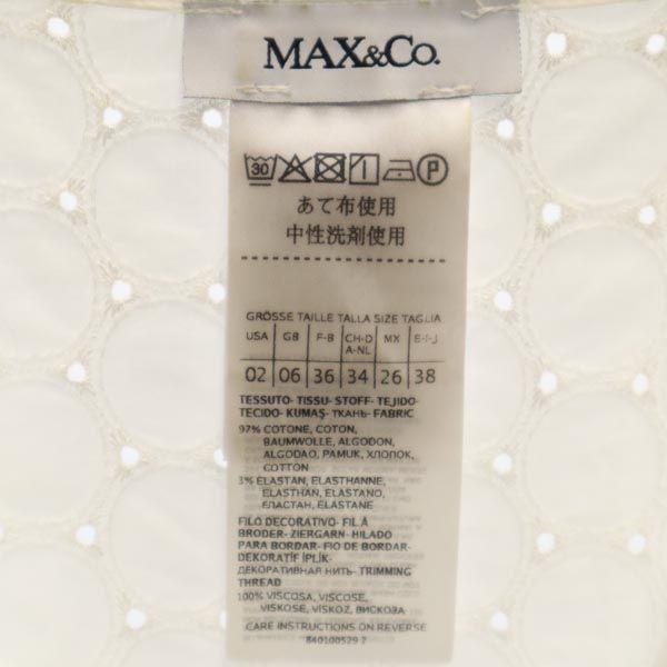 MAX&CO マックスアンドコー ノースリーブ ワンピース 38 白 レディース