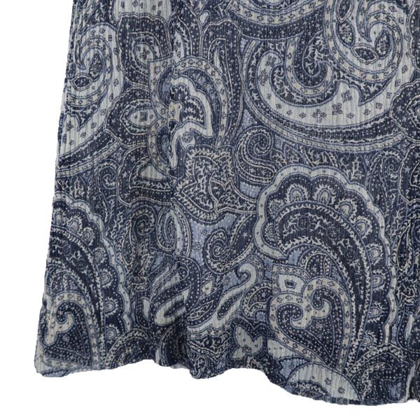 Burberrys バーバリーズ 90s 三陽商会 オールド シルク ペイズリー柄 ノースリーブ カットソー 40 ブルー系 レディース