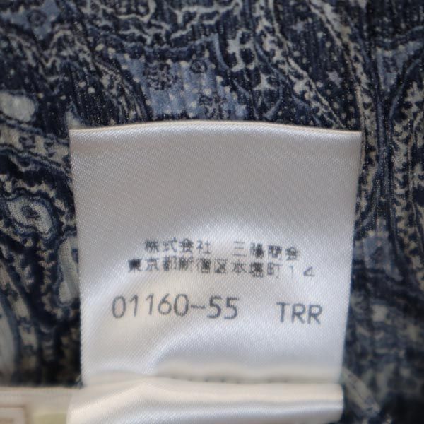 Burberrys バーバリーズ 90s 三陽商会 オールド シルク ペイズリー柄 ノースリーブ カットソー 40 ブルー系 レディース