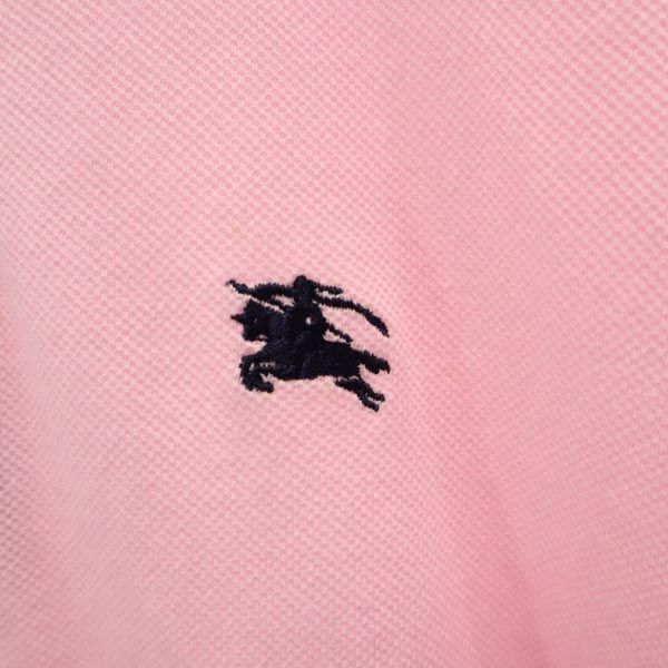Burberrys バーバリーズ 90s オールド 半袖 ポロシャツ S ピンク 鹿の子 レディース