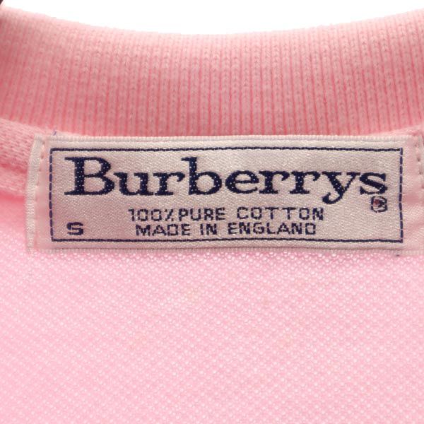 Burberrys バーバリーズ 90s オールド 半袖 ポロシャツ S ピンク 鹿の子 レディース