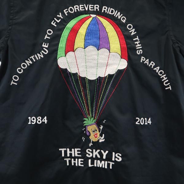 バック 刺繍 半袖 ワークシャツ 黒 メンズ