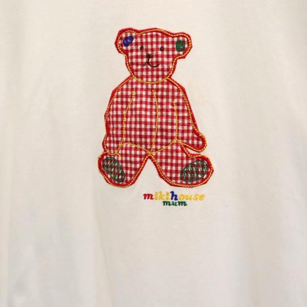 mikihouse mum ミキハウスマム 日本製 半袖 Tシャツ M-L ホワイト系 レディース