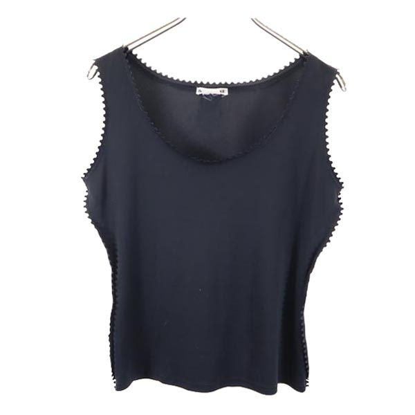 ISSEY MIYAKE イッセイミヤケ 日本製 ノースリーブ タンクトップ M ブラック系 レディース