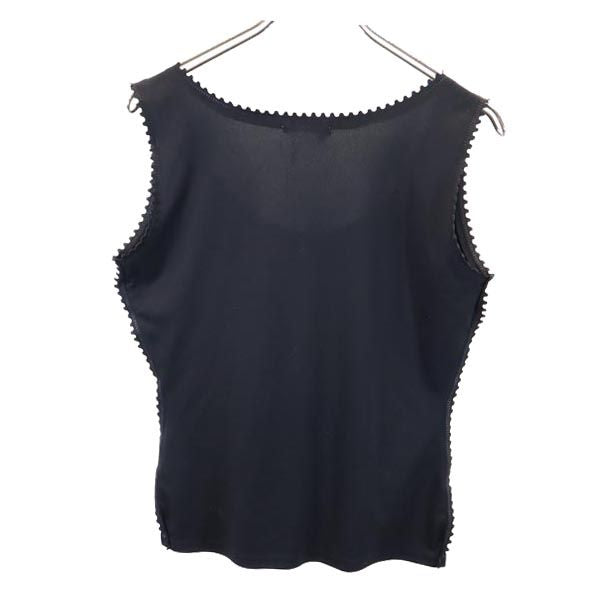 ISSEY MIYAKE イッセイミヤケ 日本製 ノースリーブ タンクトップ M ブラック系 レディース