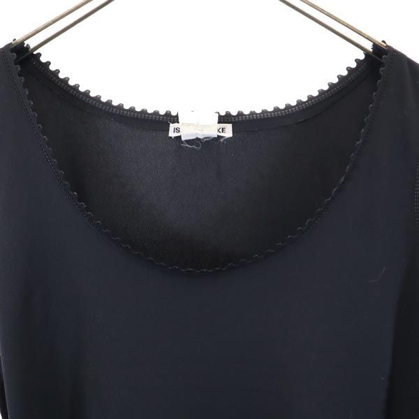 ISSEY MIYAKE イッセイミヤケ 日本製 ノースリーブ タンクトップ M ブラック系 レディース