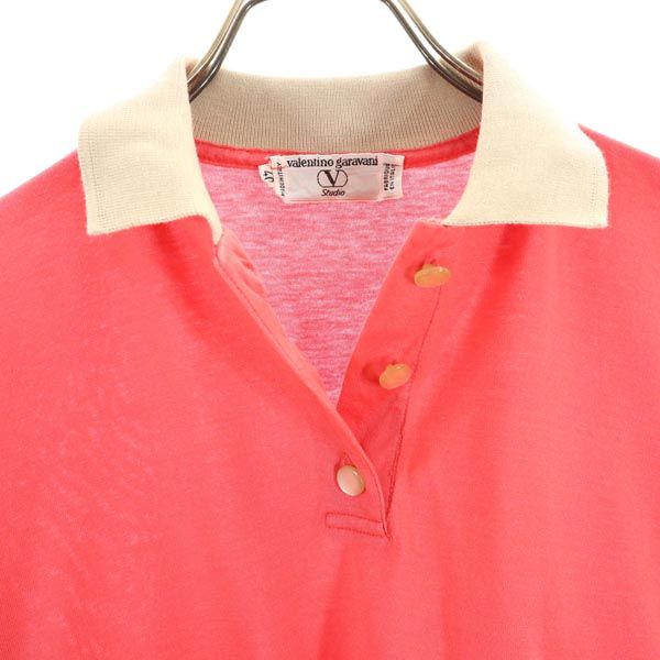 VALENTINO ヴァレンティノ イタリア製 半袖 ポロシャツ 40 赤系 レディース