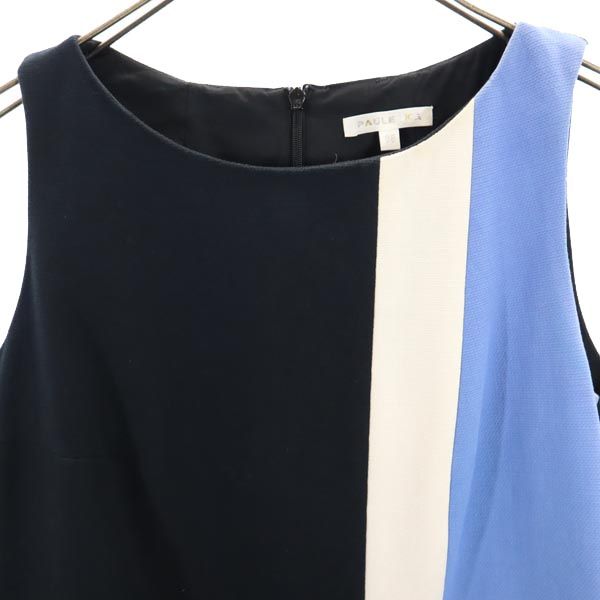 PAULE KA ポールカ ノースリーブ ワンピース 38 ブラック系 レディース