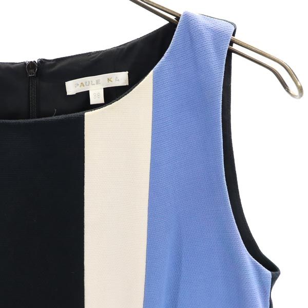 PAULE KA ポールカ ノースリーブ ワンピース 38 ブラック系 レディース