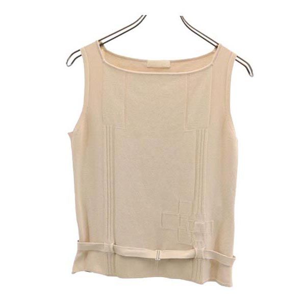 ANTEPRIMA アンテプリマ ノースリーブ ニット カットソー 42 ベージュ レディース