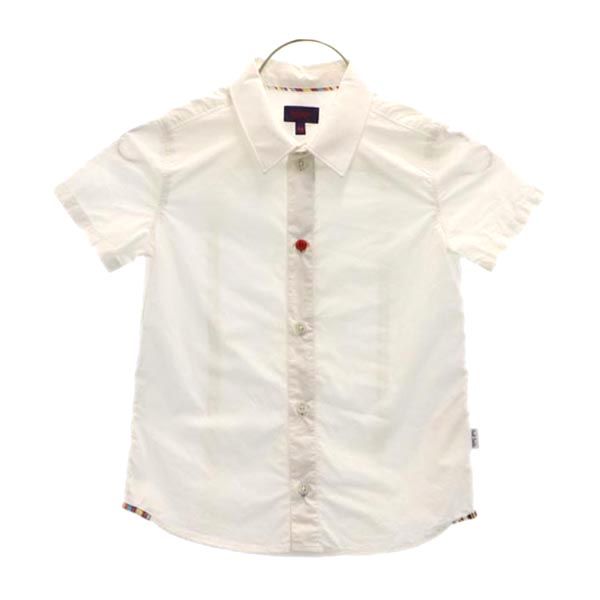 Paul Smith ポールスミス 半袖 シャツ 4a ホワイト JUNIOR キッズ
