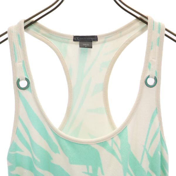 ARMANI EXCHANGE アルマーニエクスチェンジ ノースリーブ パイル地 ワンピース S グリーン系 レディース