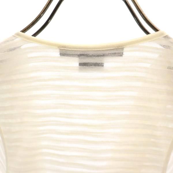 ARMANI EXCHANGE アルマーニエクスチェンジ ボーダー ノースリーブ タンクトップ S ホワイト系 レディース