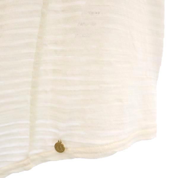 ARMANI EXCHANGE アルマーニエクスチェンジ ボーダー ノースリーブ タンクトップ S ホワイト系 レディース