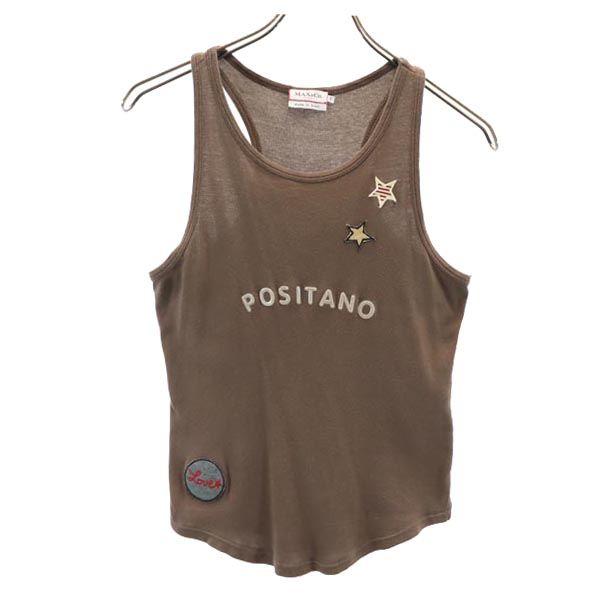 MAX&CO マックスアンドコー イタリア製 ノースリーブ タンクトップ S ブラウン系 レディース