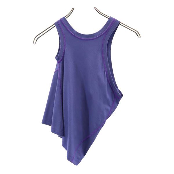 Name. ネーム 日本製 ノースリーブ アシンメトリー タンクトップ 1 ブルー系 レディース