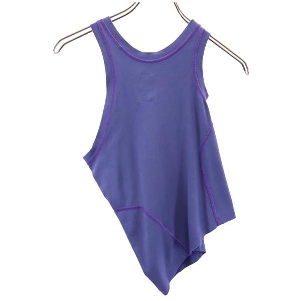 Name. ネーム 日本製 ノースリーブ アシンメトリー タンクトップ 1 ブルー系 レディース