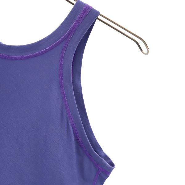 Name. ネーム 日本製 ノースリーブ アシンメトリー タンクトップ 1 ブルー系 レディース