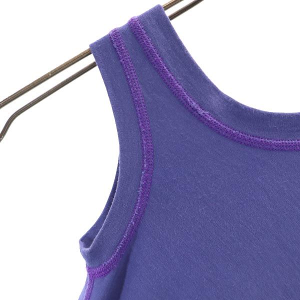 Name. ネーム 日本製 ノースリーブ アシンメトリー タンクトップ 1 ブルー系 レディース