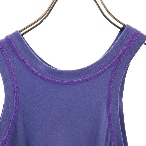 Name. ネーム 日本製 ノースリーブ アシンメトリー タンクトップ 1 ブルー系 レディース