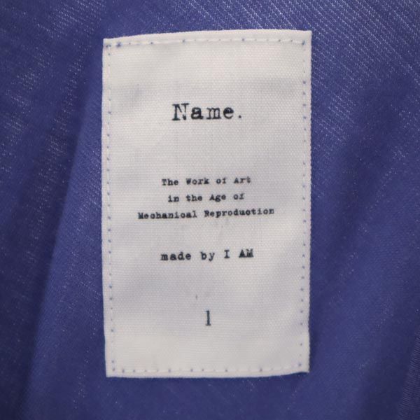 Name. ネーム 日本製 ノースリーブ アシンメトリー タンクトップ 1 ブルー系 レディース