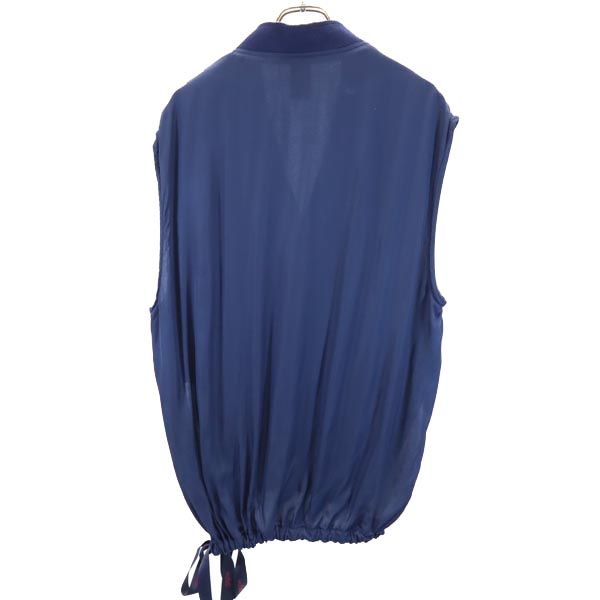 Myne マイン 日本製 ノースリーブ Vネック カットソー M ネイビー系 レディース