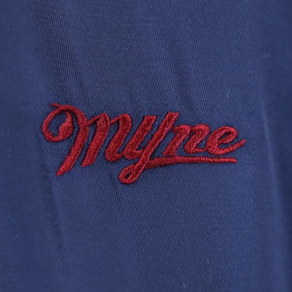 Myne マイン 日本製 ノースリーブ Vネック カットソー M ネイビー系 レディース