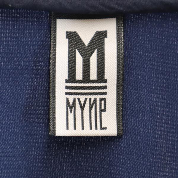Myne マイン 日本製 ノースリーブ Vネック カットソー M ネイビー系 レディース