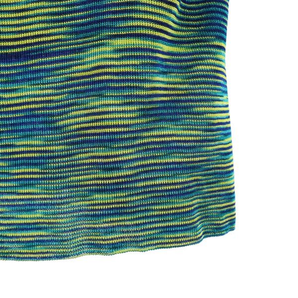 Missoni ミッソーニ イタリア製 総柄 半袖 ニット 半袖 セーター 44 ブルー系 ニット レディース