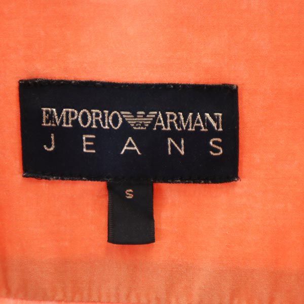 Emporio Armani エンポリオアルマーニ 半袖 フルジップ ボタンダウンシャツ S オレンジ系 メンズ