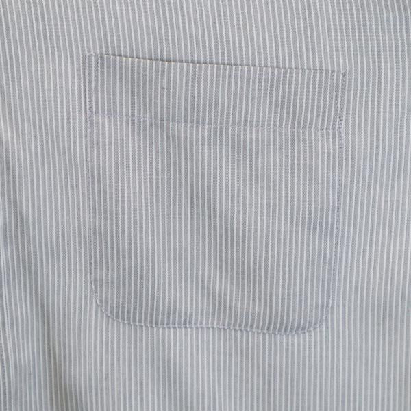 MCM エムシーエム ストライプ柄 長袖 シャツ L ライトグレー メンズ