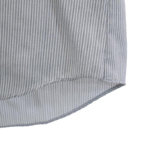 MCM エムシーエム ストライプ柄 長袖 シャツ L ライトグレー メンズ