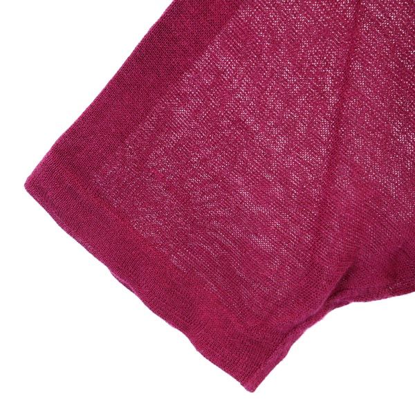 Pierre Cardin ピエールカルダン リネン 半袖 セーター M ボルドー系 ニット メンズ