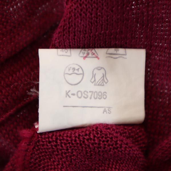 Pierre Cardin ピエールカルダン リネン 半袖 セーター M ボルドー系 ニット メンズ