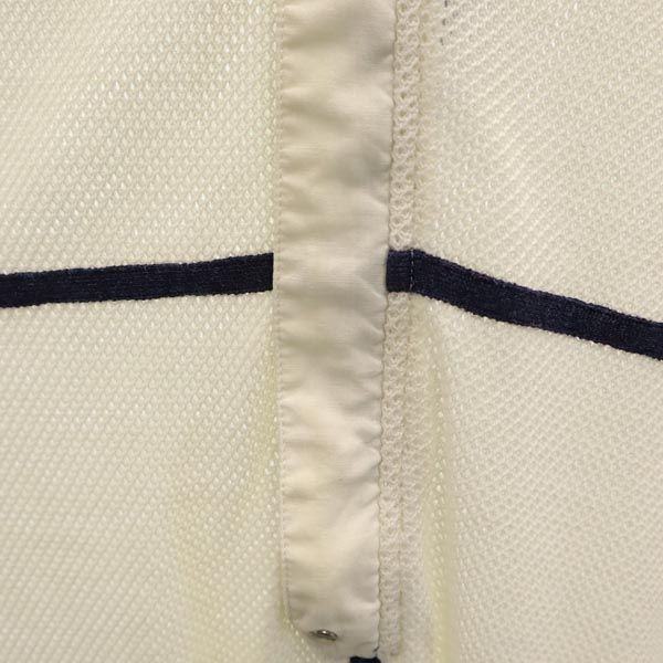 PIA SPORTS ピアスポーツ ライン入り 半袖 ハーフジップ Tシャツ 2 白系 メッシュ メンズ