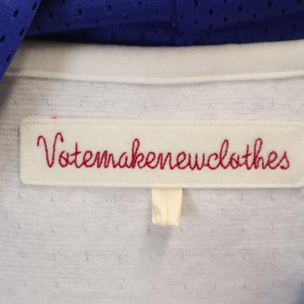 VOTE MAKE NEW CLOTHES ボートメイクニュークローズ 日本製 フード 半袖 Tシャツ M ホワイト メッシュ メンズ