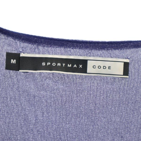 SPORT MAX CODE スポーツマックスコーデ ノースリーブ チュニック M ネイビー系 ビーズ飾り レディース