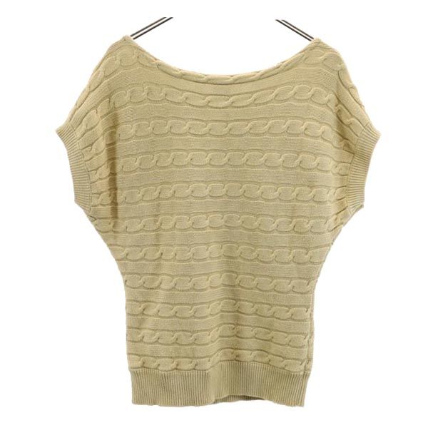 RALPH LAUREN ラルフローレン 半袖 セーター S ベージュ ニット フレンチスリーブ レディース