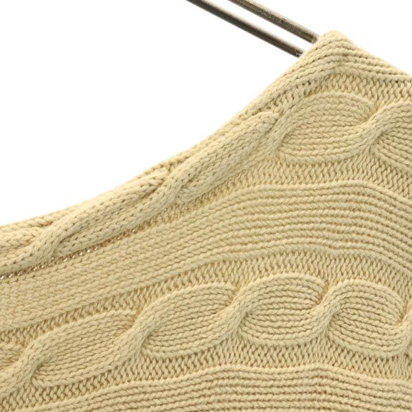 RALPH LAUREN ラルフローレン 半袖 セーター S ベージュ ニット フレンチスリーブ レディース