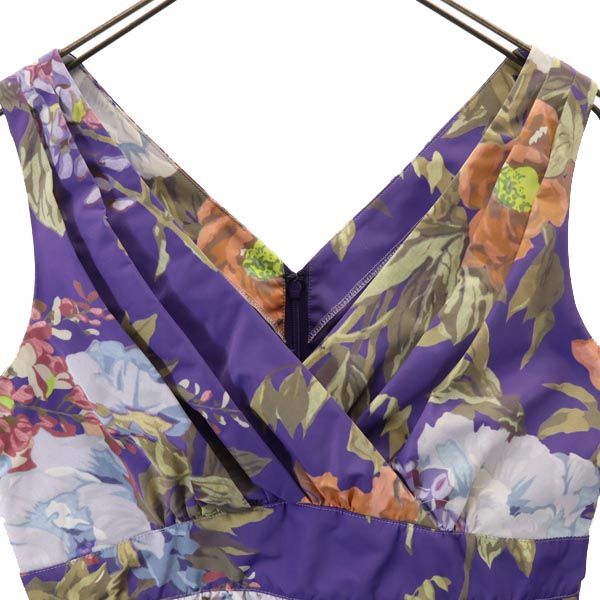 GRACE CONTINENTAL グレースコンチネンタル 日本製 ノースリーブ ワンピース 36 パープル系 レディース