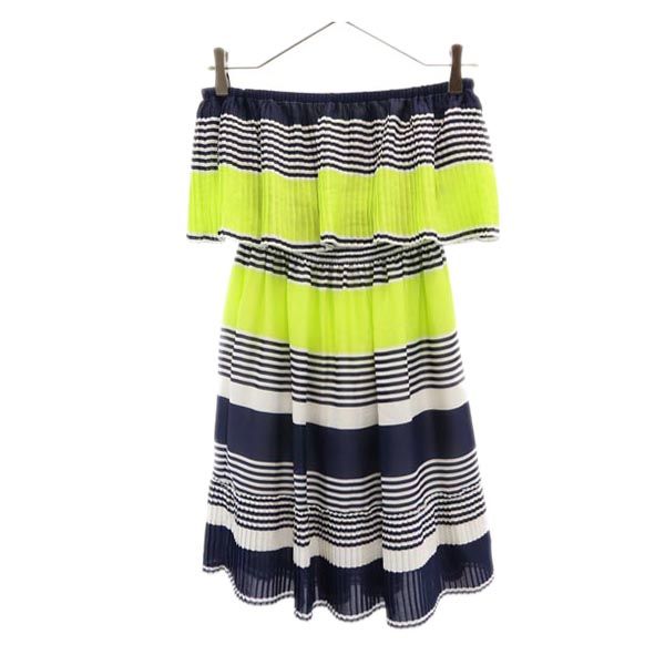 maxandcleo マックスアンドクレオ ボーダー ベアトップ ワンピース XS グリーン系 レディース