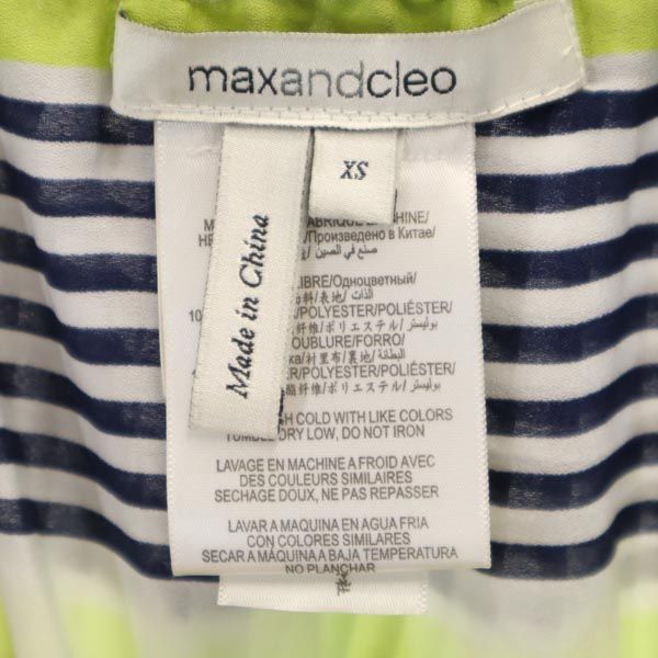 maxandcleo マックスアンドクレオ ボーダー ベアトップ ワンピース XS グリーン系 レディース